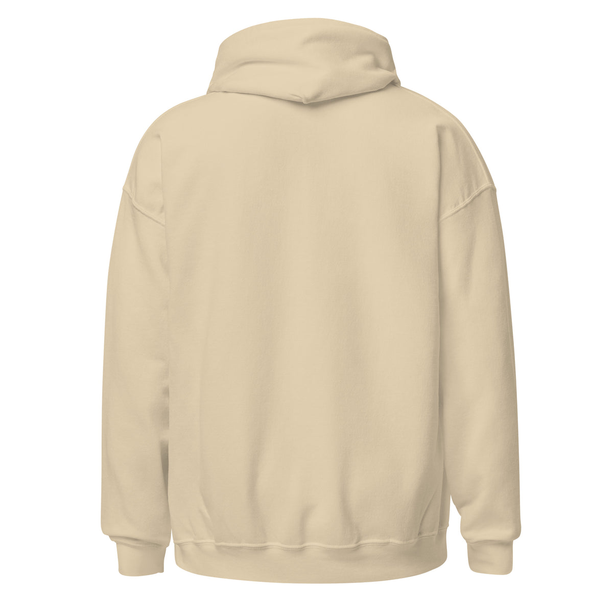 Back of the Sand What Would Ken Allen Do? unisex pullover hoodie, showing the hood and plain back