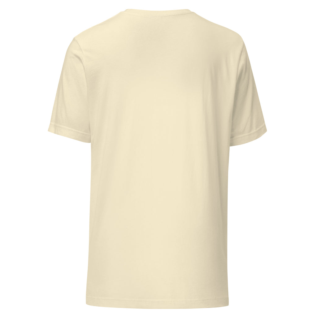 Plain back of the Natural What Would Ken Allen Do? graphic tee